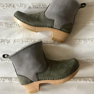No.6 Pull On Shearling Clog Boot Sz 41 Sage Green